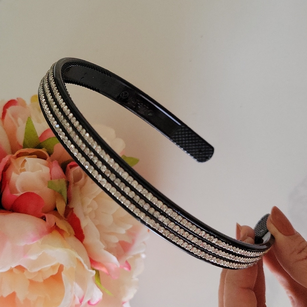 LUXURY Crystal Headband / BLACK